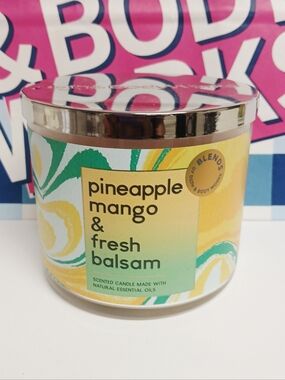 Bath and Body Works Pineapple Mango & Fresh Balsam Three Wick Candle